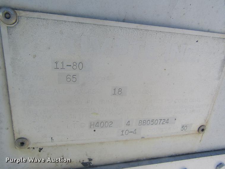 image for item DC4383 1981 Timpte double hopper bottom grain trailer