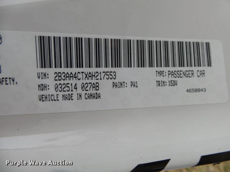 image for item DB7269 2010 Dodge Charger