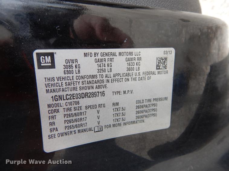 image for item DC0332 2013 Chevrolet Tahoe Police SUV