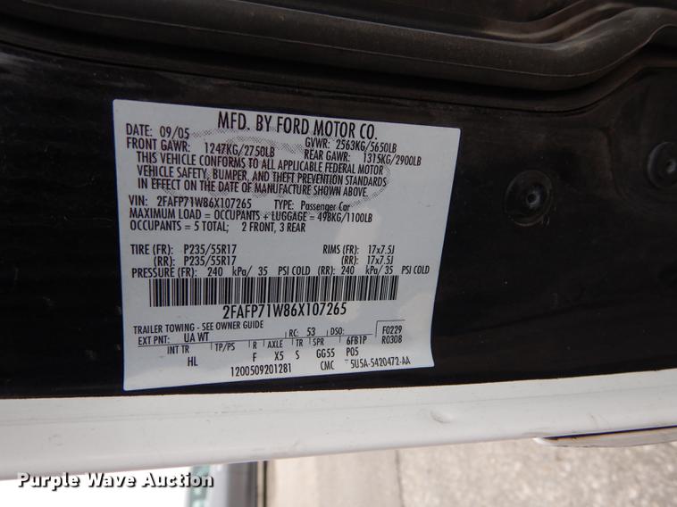 image for item DC0355 2006 Ford Crown Victoria Police Interceptor