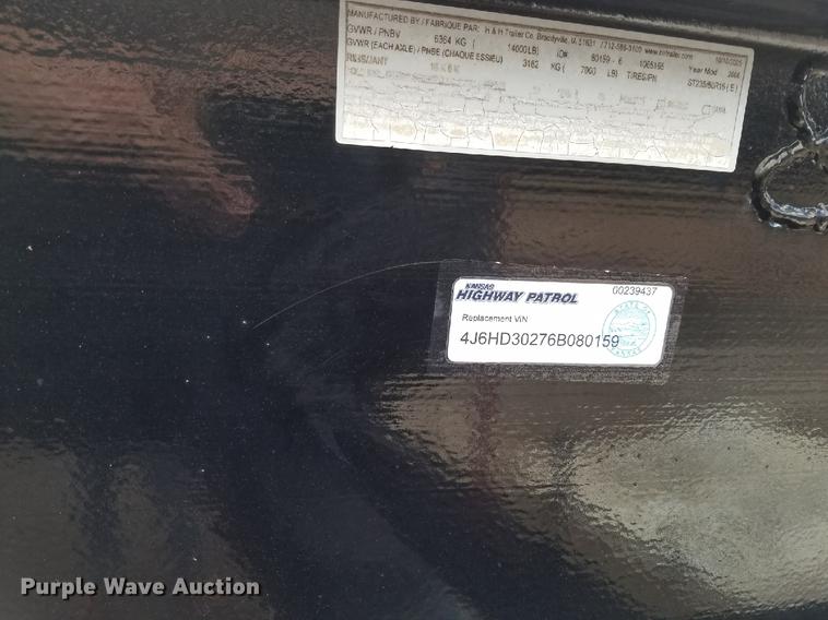 image for item DC0381 2006 H&H equipment trailer