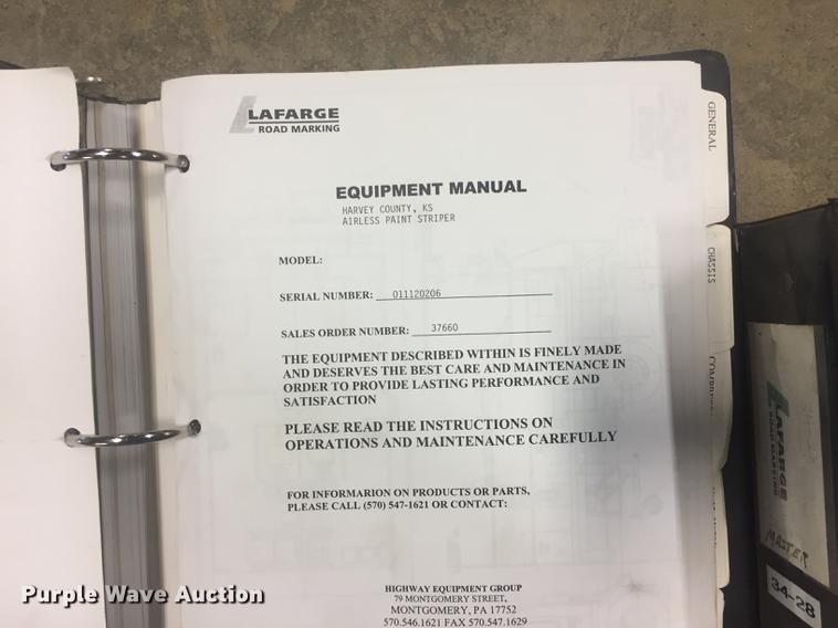 image for item DC0701 LaFarge paint striper bed