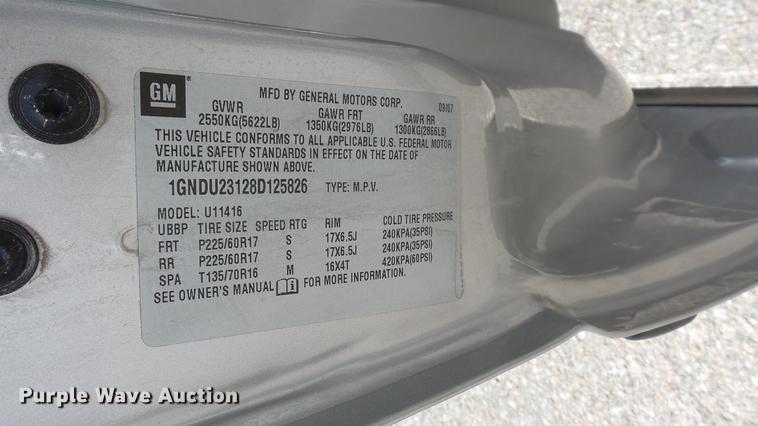 image for item DC0742 2008 Chevrolet Uplander van