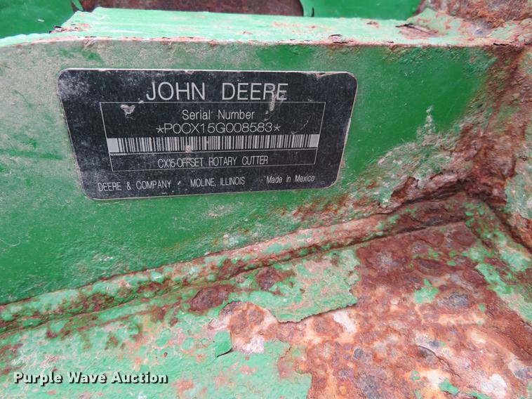 image for item DC0899 John Deere CX15 rotary mower