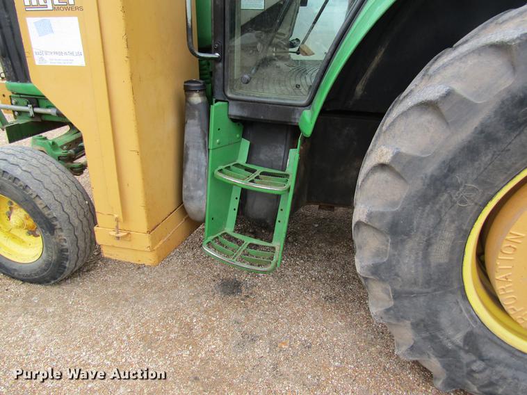 image for item DC4430 2002 John Deere 6420 tractor with side boom mower
