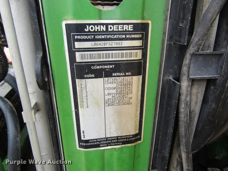 image for item DC4430 2002 John Deere 6420 tractor with side boom mower