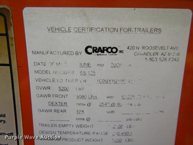 image for item EN9141 2005 Crafco SS125 crack sealer