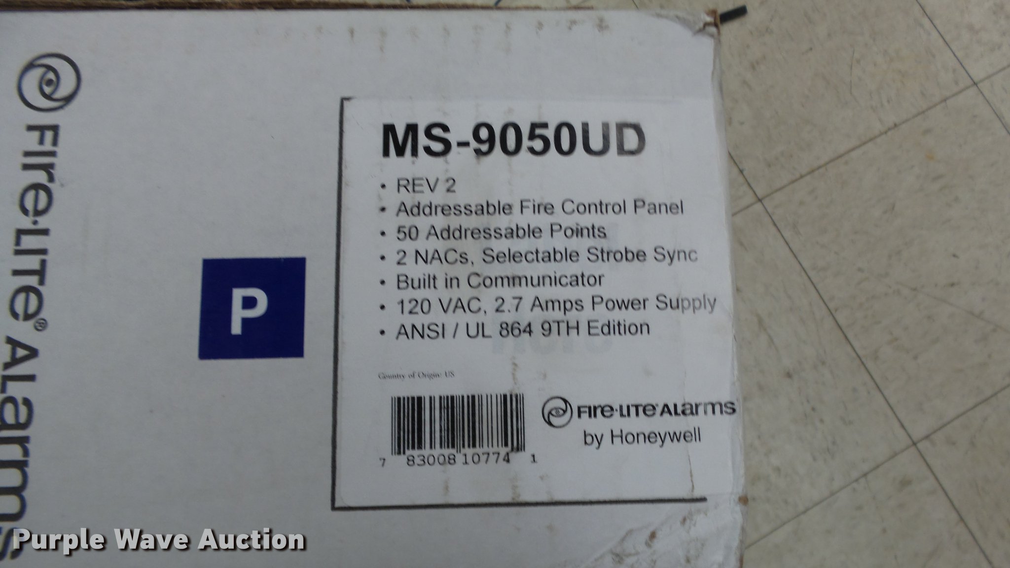FireLite MS9050UD fire alarm control panel in Newton, KS Item