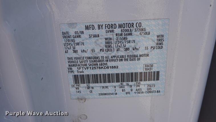 image for item DB0476 2008 Ford F150 pickup truck