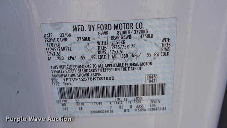 image for item DB0476 2008 Ford F150 pickup truck
