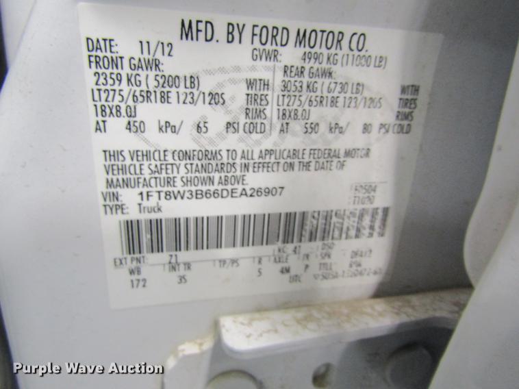 image for item DC4356 2013 Ford F350 Super Duty Crew Cab pickup truck