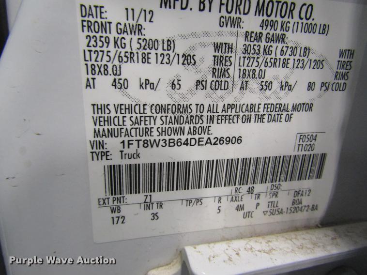 image for item DC4357 2013 Ford F350 Super Duty Crew Cab pickup truck