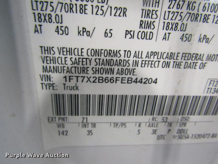 image for item DC4359 2015 Ford F250 Super Duty SuperCab pickup truck