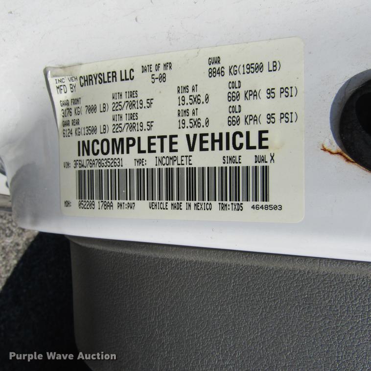 image for item DD2722 2008 Sterling Bullet service truck