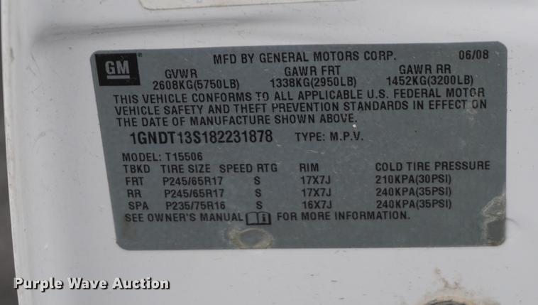 image for item DE3260 2008 Chevrolet TrailBlazer LS SUV