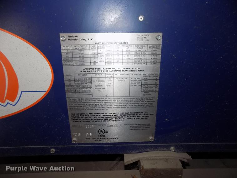 image for item DO9024 2005 Horizon 315 waste oil heater