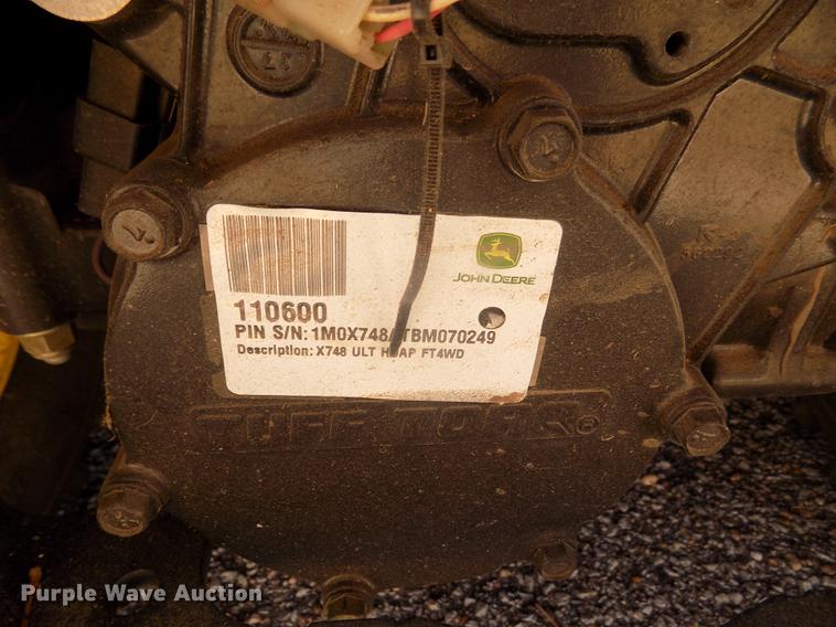 image for item DO9031 2013 John Deere X748 Ultimate lawn mower