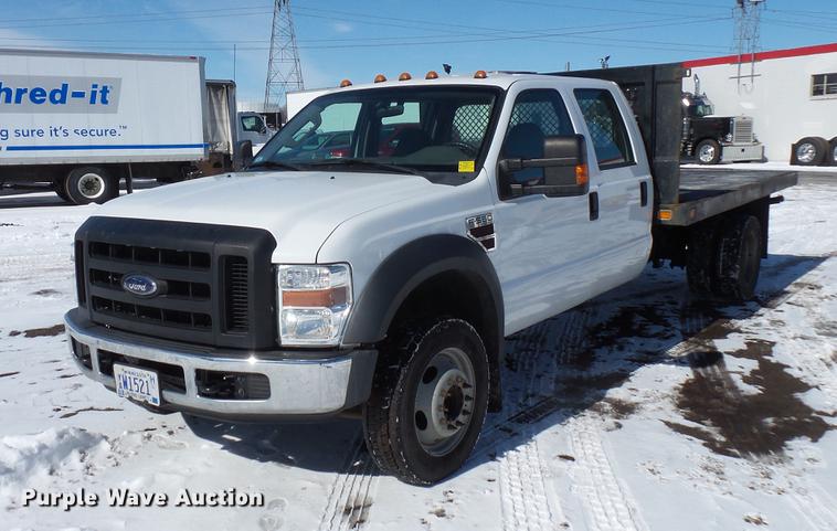 image for item DV9591 2008 Ford F550 Crew Cab flatbed truck