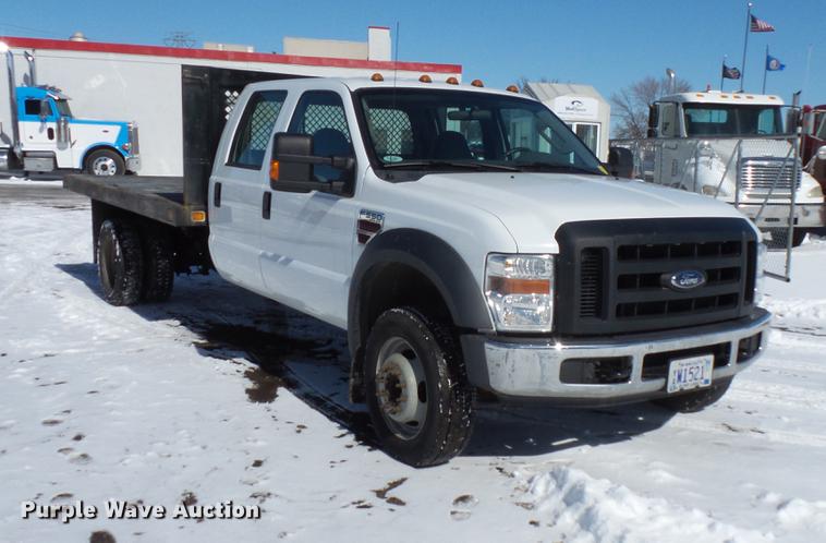 image for item DV9591 2008 Ford F550 Crew Cab flatbed truck