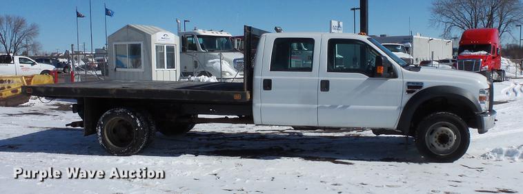 image for item DV9591 2008 Ford F550 Crew Cab flatbed truck