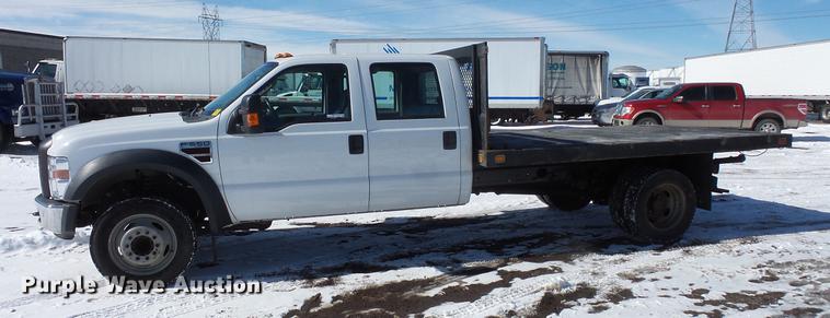 image for item DV9591 2008 Ford F550 Crew Cab flatbed truck