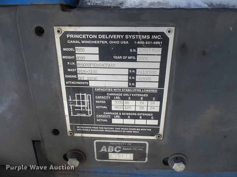 image for item DV9594 2006 Princeton PB50 forklift