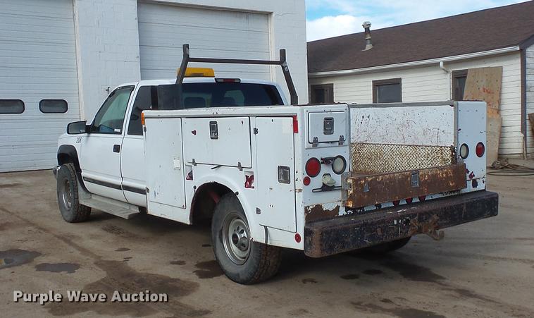 image for item DV9667 1998 GMC Sierra 2500 Ext. Cab utility bed pickup truck