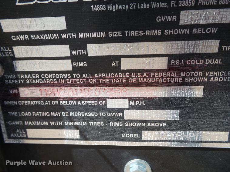 image for item EI9551 2013 Eager Beaver equipment trailer