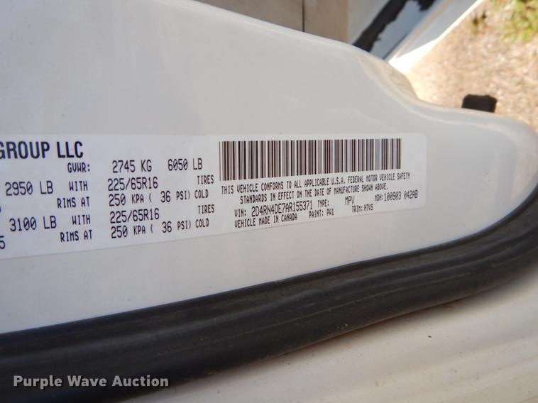 image for item EJ9859 2010 Dodge Grand Caravan SE handicap accessible van