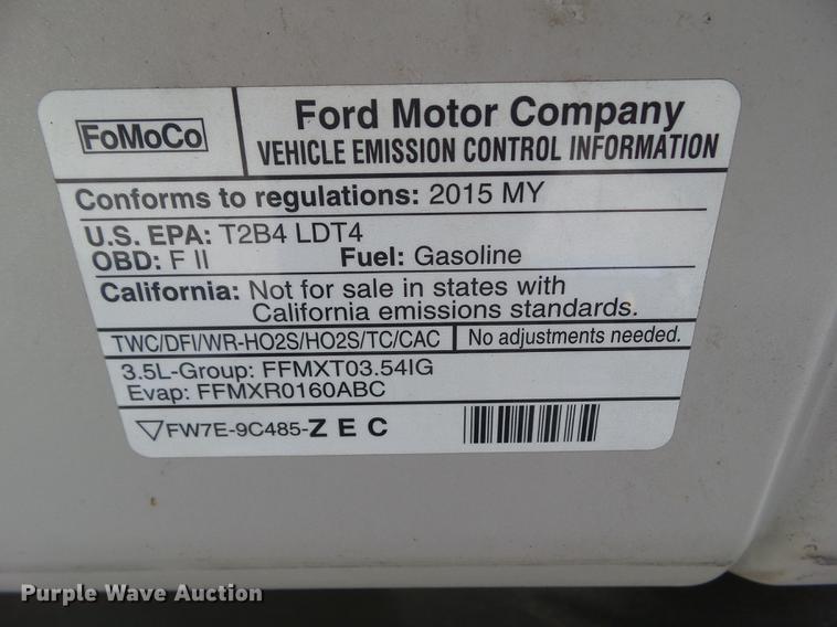 image for item L5670 2015 Ford F150 SuperCrew pickup truck