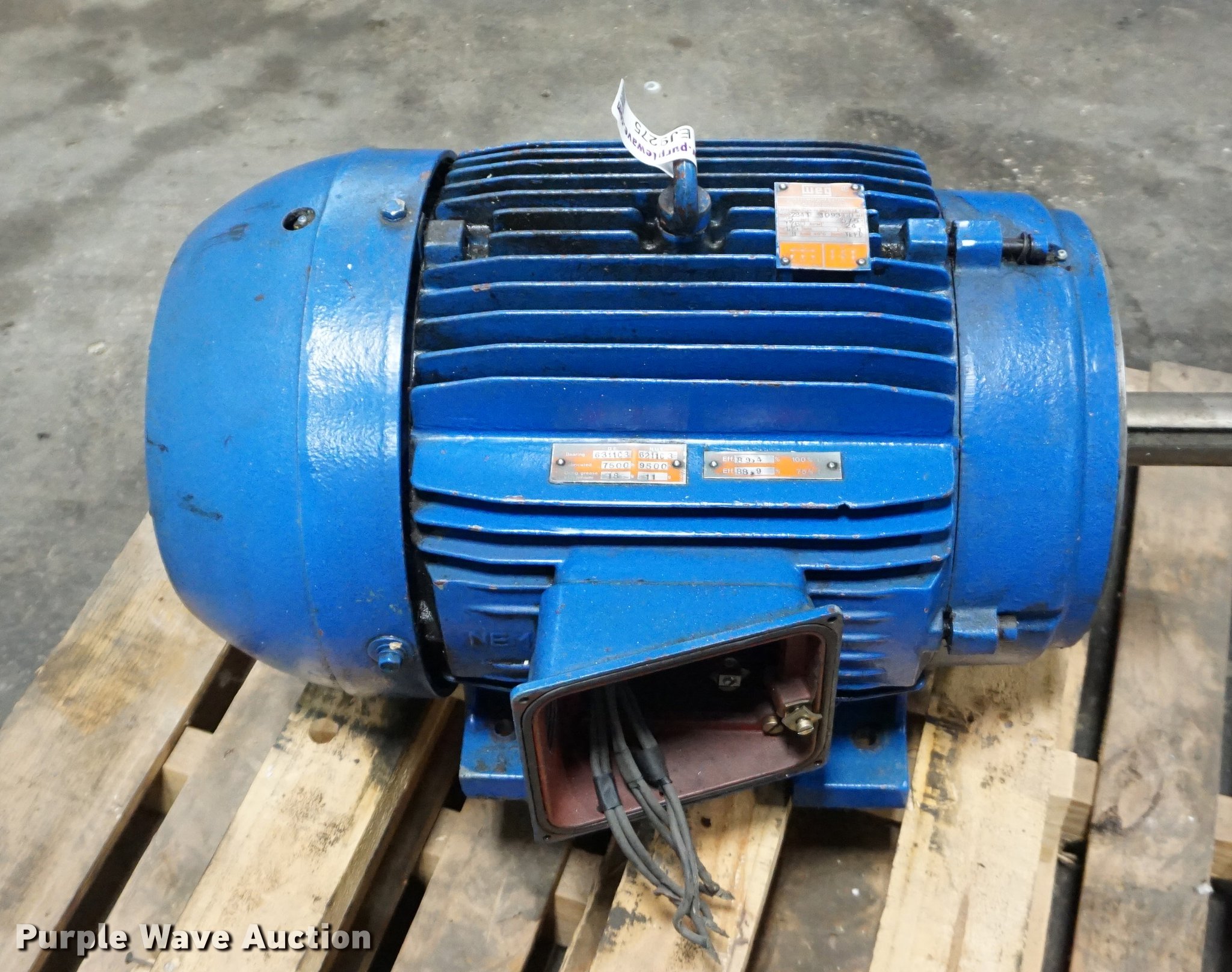 WEG three phase electric motor in Kansas City, MO Item EJ9275 sold