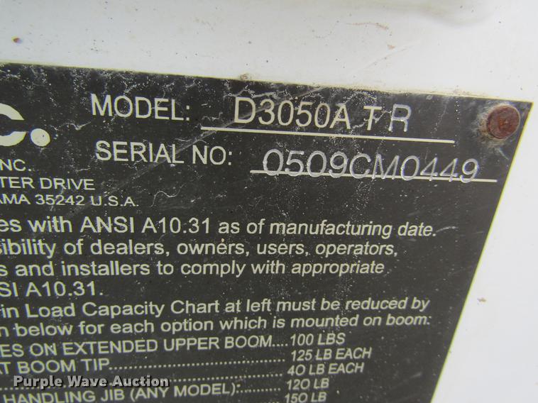 image for item DB5956 2009 International 7500 digger derrick truck