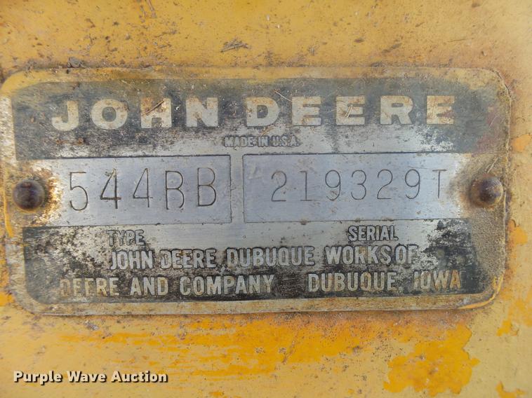image for item DB7251 1974 John Deere 544B wheel loader