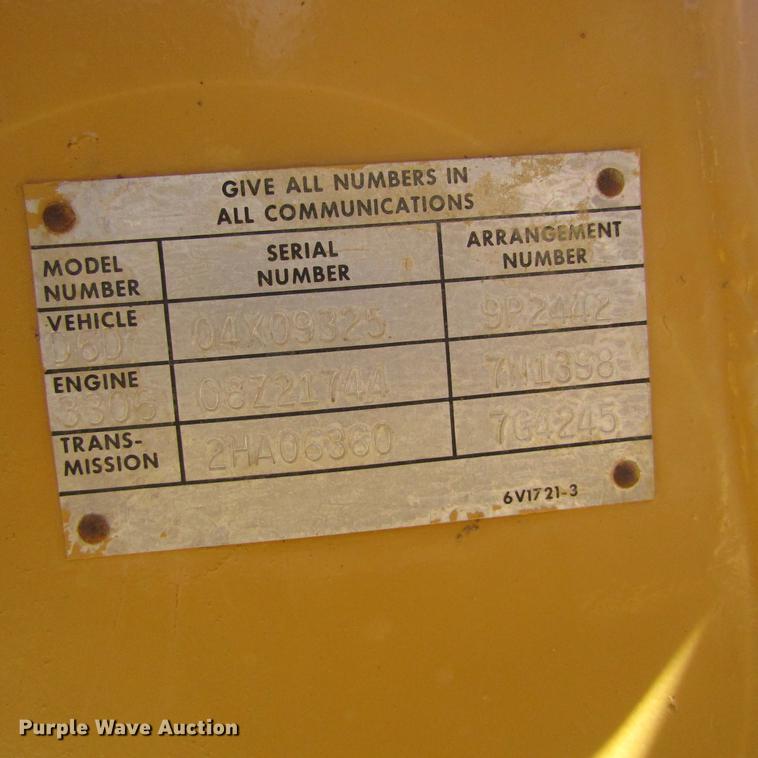 image for item DC0025 1984 Caterpillar D6D dozer