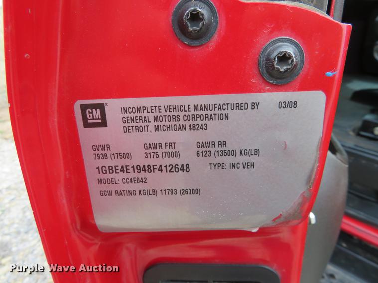 image for item DC0990 2008 Chevrolet C4500 Crew Cab truck chassis