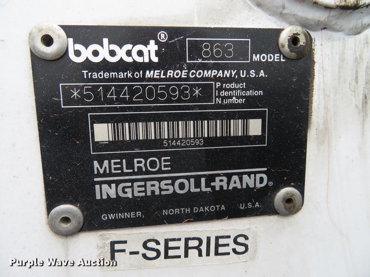 image for item DC0992 1998 Bobcat 863 skid steer