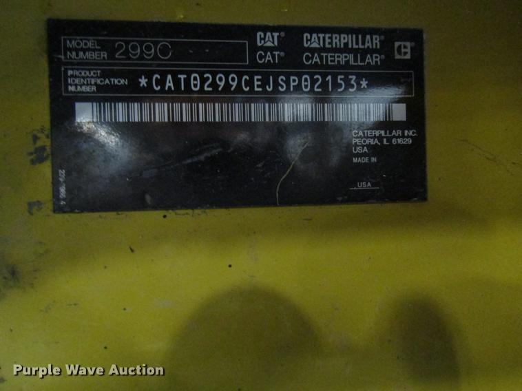 image for item DC4350 2012 Caterpillar 299C skid steer