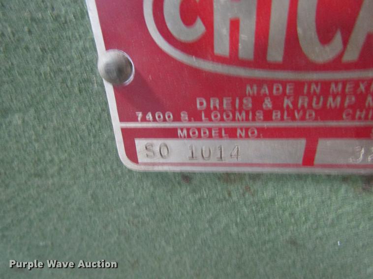 image for item DC4361 Chicago SO-1014 sheet metal brake