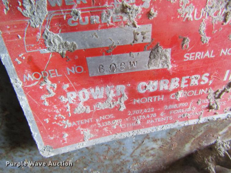 image for item DC4391 Curber Mfg 606W curb machine