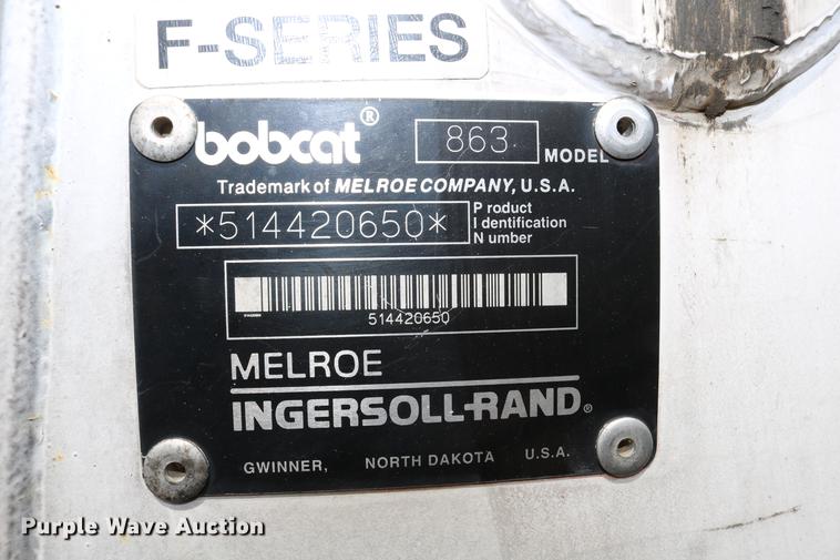 image for item DC7643 1998 Bobcat 863 skid steer