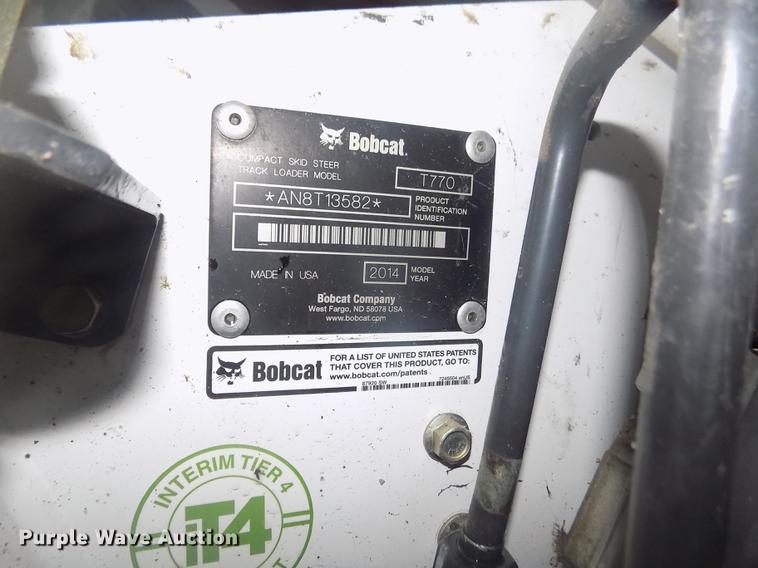 image for item DD2819 2014 Bobcat T770 skid steer