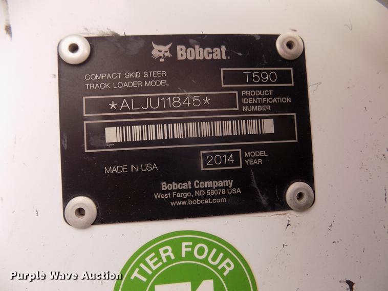image for item DD2822 2014 Bobcat T590 skid steer