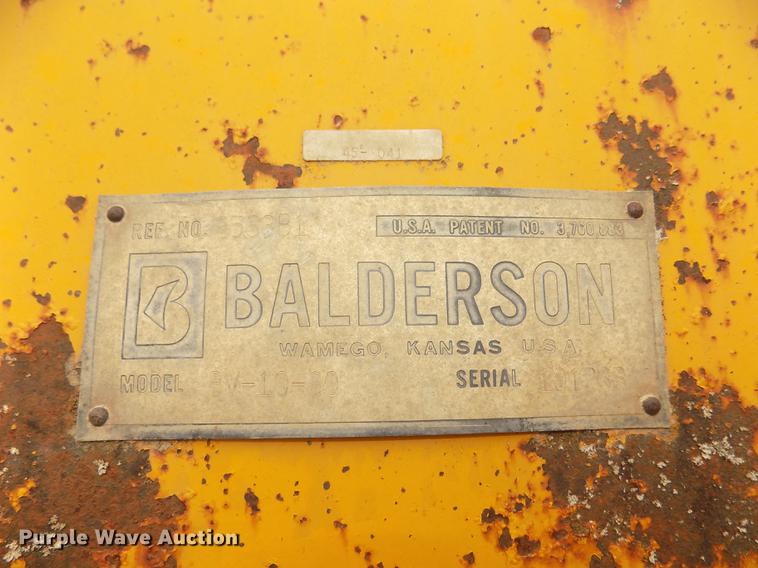 image for item DD2840 Balderson BV10-60 snow plow
