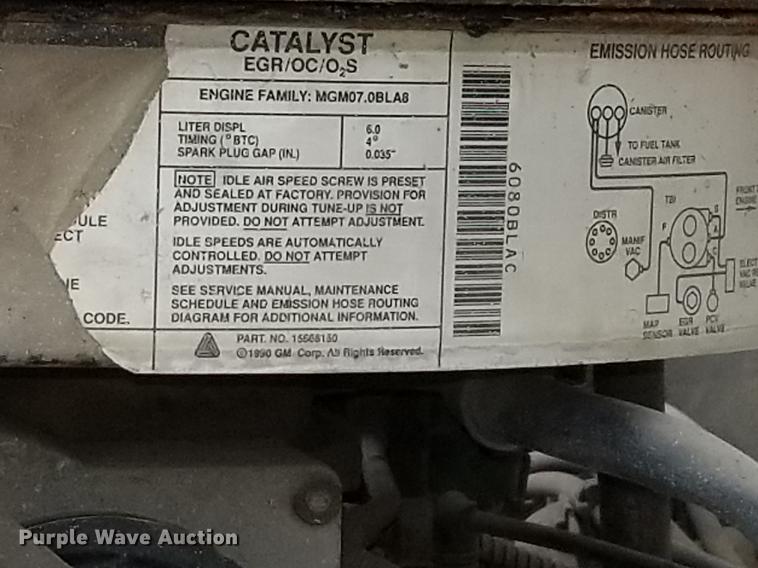 image for item DE3197 1991 Chevrolet Kodiak dump truck