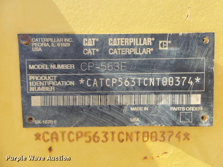 image for item DE3583 2004 Caterpillar CP-563E single drum vibratory roller
