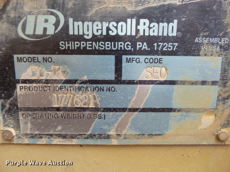 image for item DS9563 2004 Ingersoll Rand DD70 double drum vibratory roller