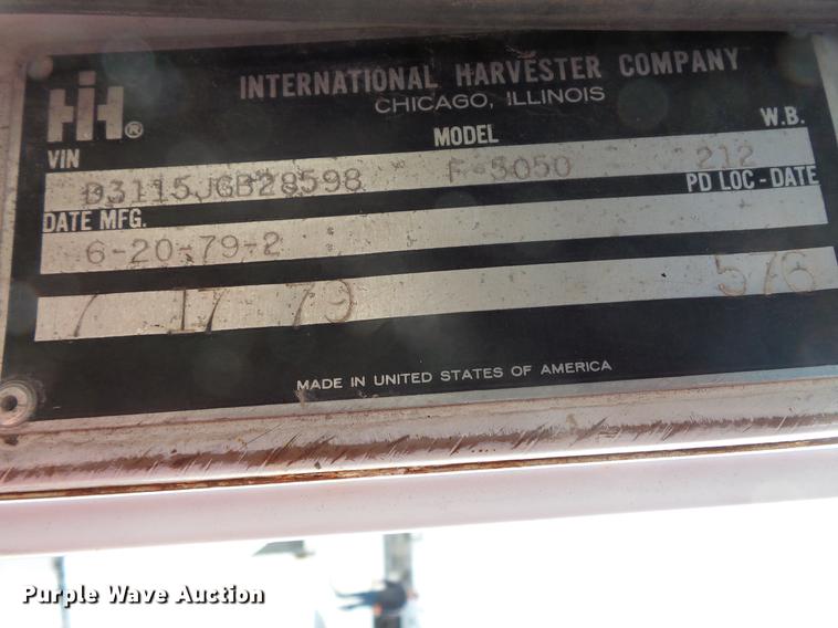 image for item DV9601 1978 International F5050 ready mix truck