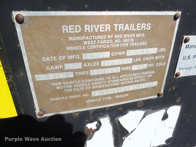 image for item DX9049 1991 Red River LB240 live bottom trailer
