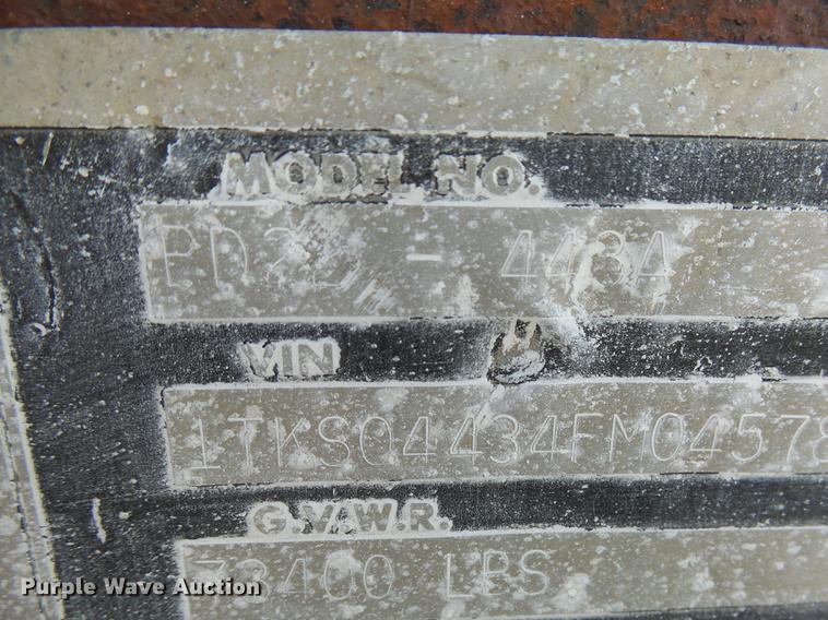 image for item DX9059 1985 Trail King PD2-443A bottom dump trailer