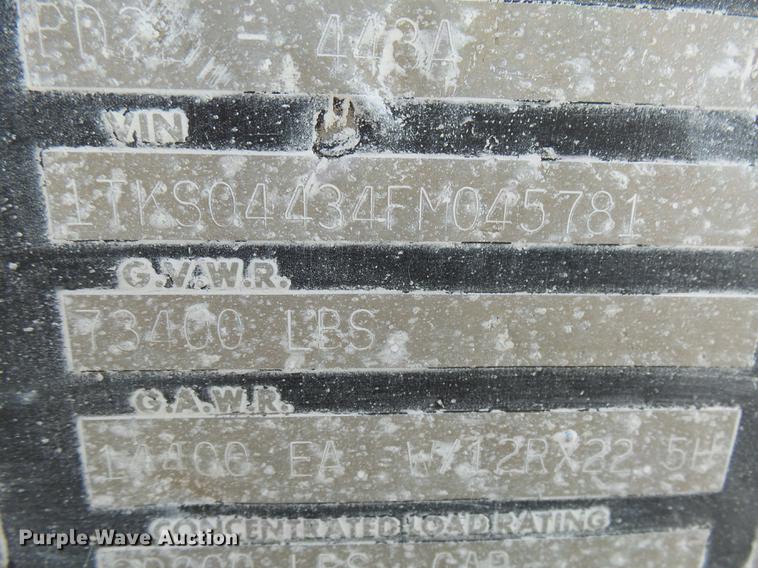 image for item DX9059 1985 Trail King PD2-443A bottom dump trailer